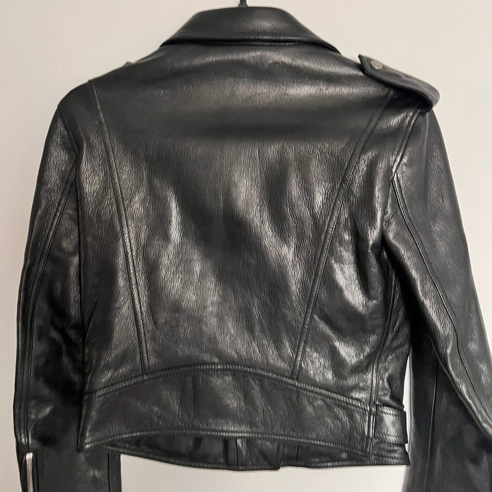 TOM FORD Glossy Plongé Leather Biker Jacket - Picture 6 of 9